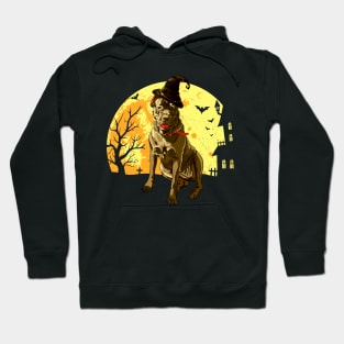 Scary italian cane corso Dog Witch Hat Halloween Hoodie